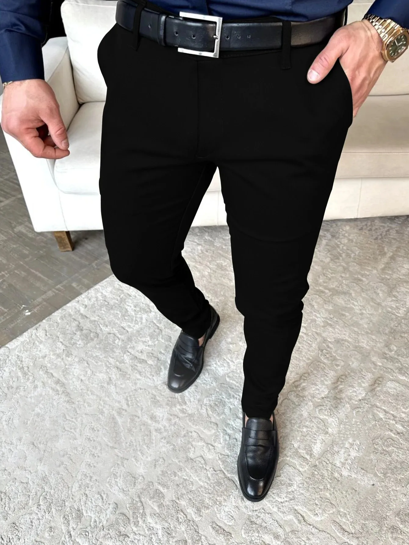 Slim Fit Dress Pants For Men Solid Color Pencil Pants For Business Casual  Or Daily Wear From Buyocean02, $19.21 | DHgate.Com