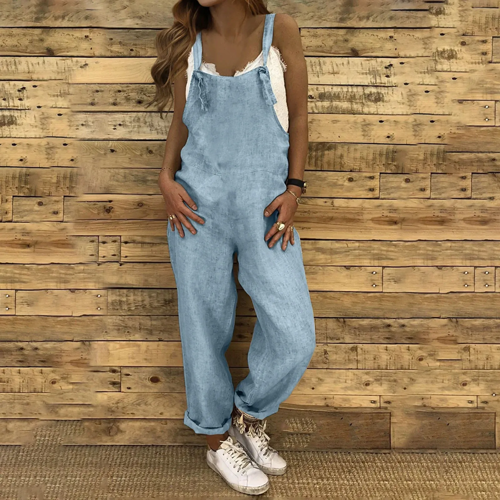 Plus Size Jumpsuits: Womens Denim Jumpsuits, Casual Loose Overalls