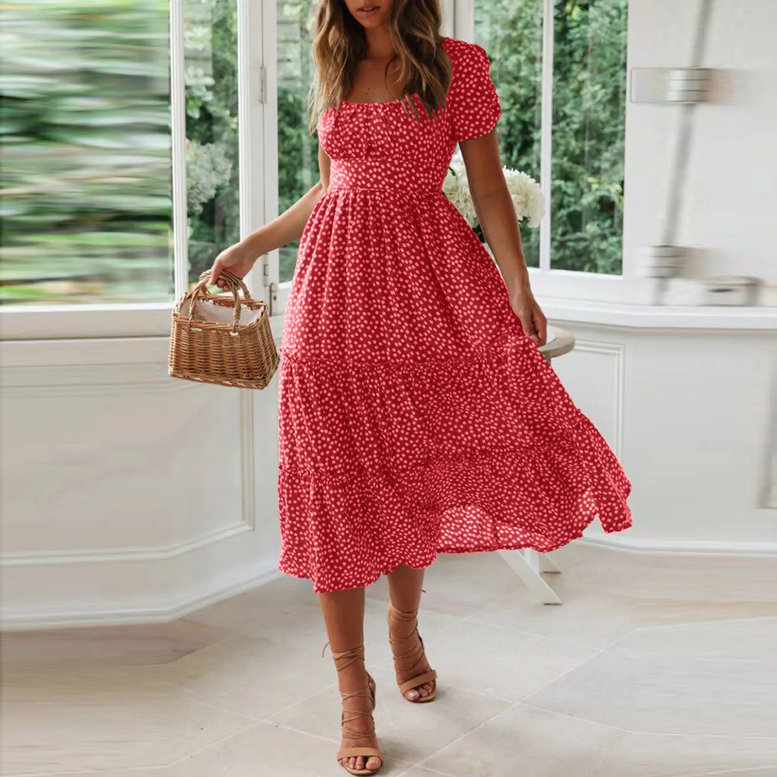 cute flare dresses Fit and Flate Knit Dress main image 1