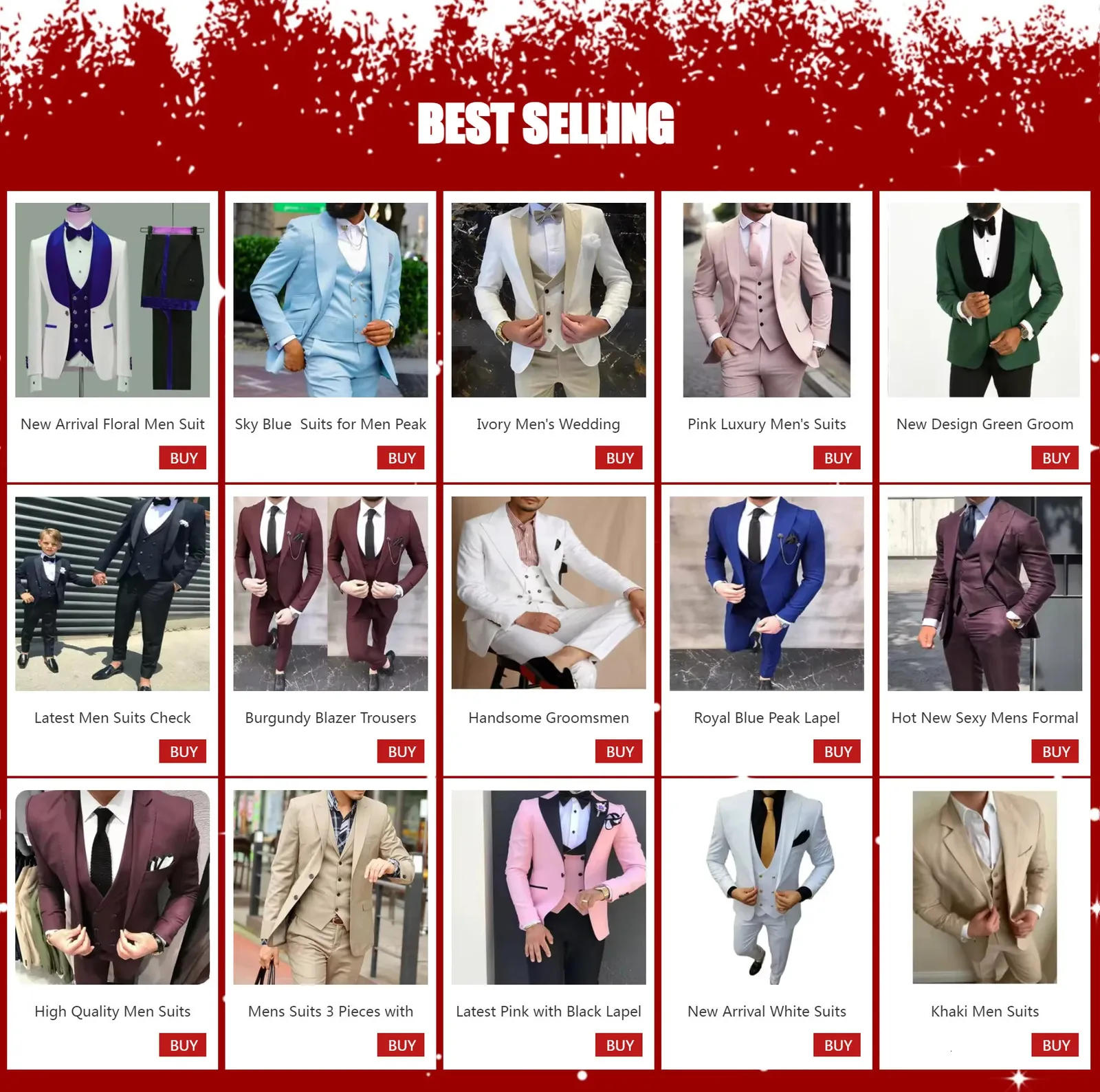 Blue Men Suits Slim Fit Double Breasted Suit... From Ren01, $69.54 |  DHgate.Com