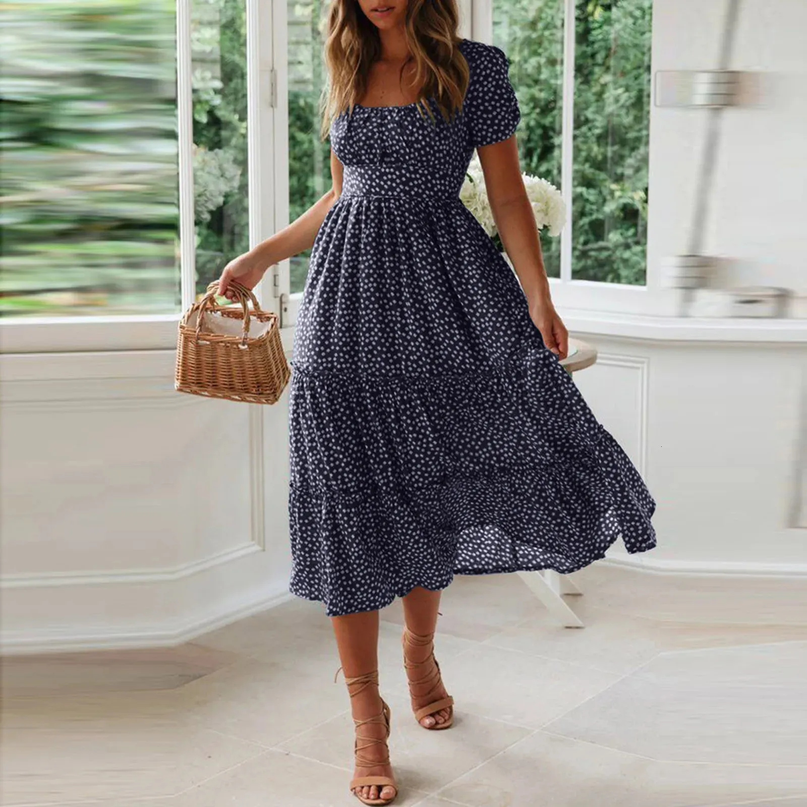 polka dot dress casual White and Red Dress: Valentina Cherry Red Polka Dot / XSmall day comfort while adding a touch of fun and elegance with its classic polka dot design 6 Black & White Polka