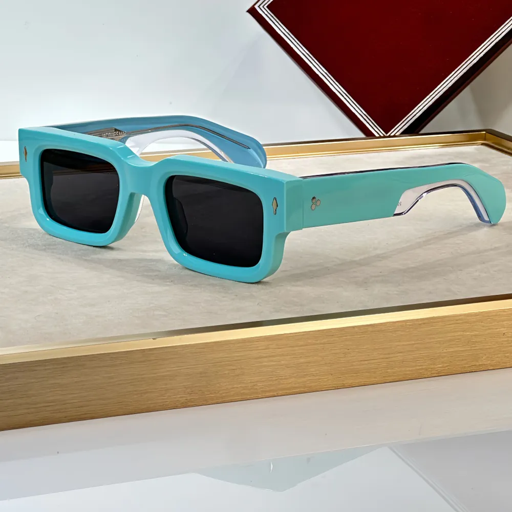 Chunky Square Sunglasses with Peacock Blue Frame and Black  display picture 1