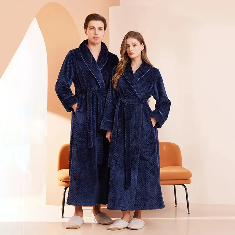 Coral Fleece Kimono White Cloth Robe for Women - Warm Winter Sleepwear, Solid Color Nightdress, Dressing Gown, Lounge Wear, and Bathrobe (250102)