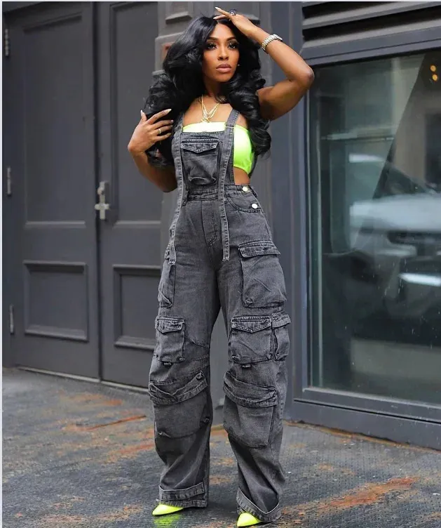 Overalls Jumper Pants Denim Outfit Womens Denim Jumpsuits: Summer