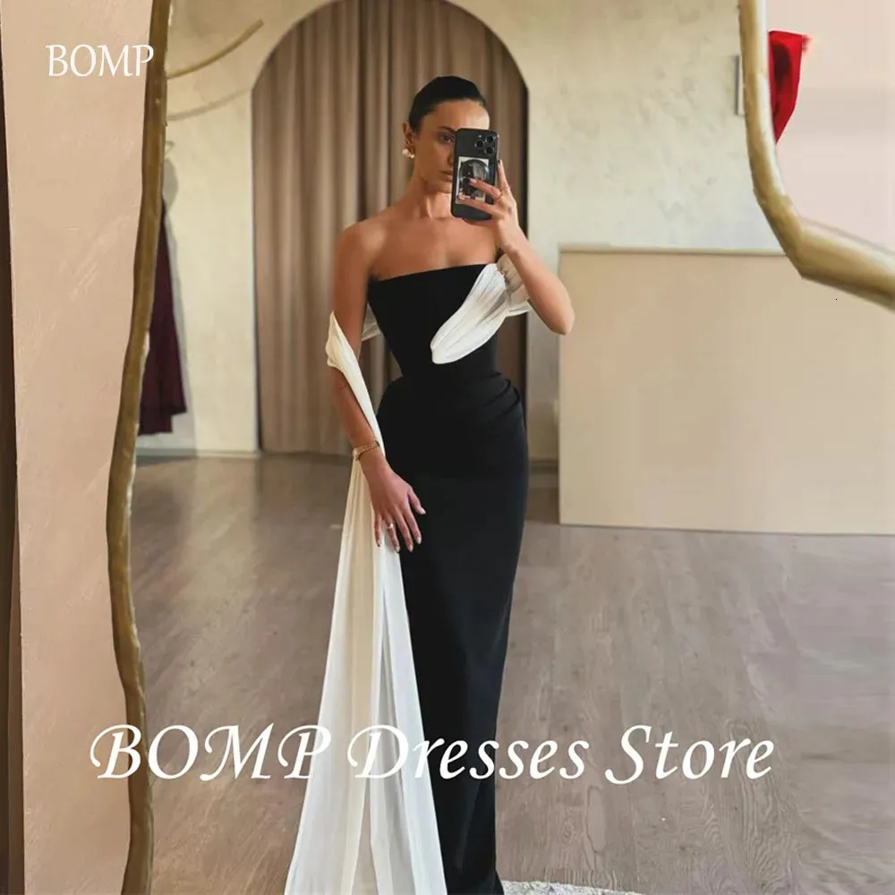 Bomp Party Rise BOMP Arab Womens Evening Dress Black And White Matte... From Cong04 ...