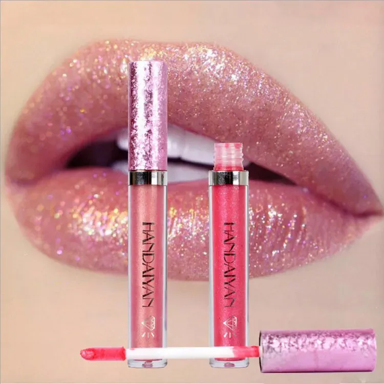 Rouge à Lèvres Liquide Métallique à Paillettes - 14 Couleurs - Brillant Longue Tenue - Neuf