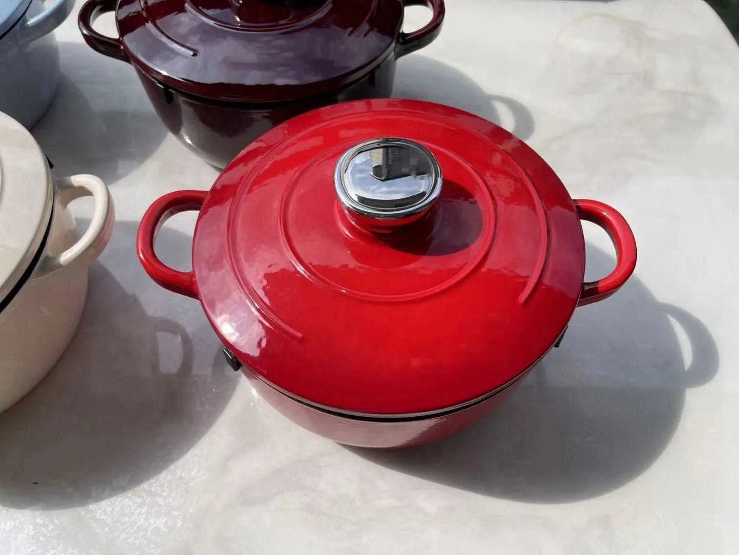 24cm Cast Iron Enamel Stew Pot   European French... 