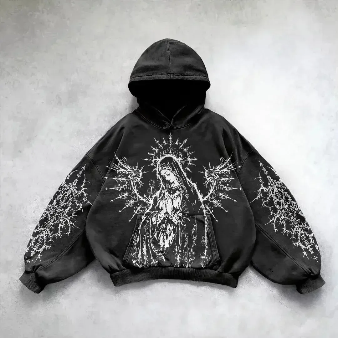 American Street Retro Y2K Hoodie Loose Oversized From Zara04