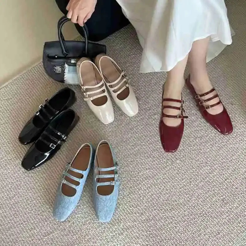 thumbnail image 2 of Dystralx Women Vntage Low Heel Mary Jane Oxford Shoes Closed Round 2 of 13