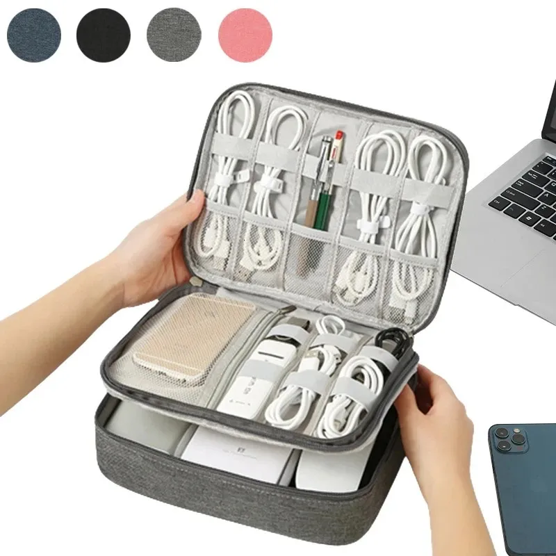 Travel Cable Bag Waterproof USB Charger Organizer... From Totelove, $15 ...