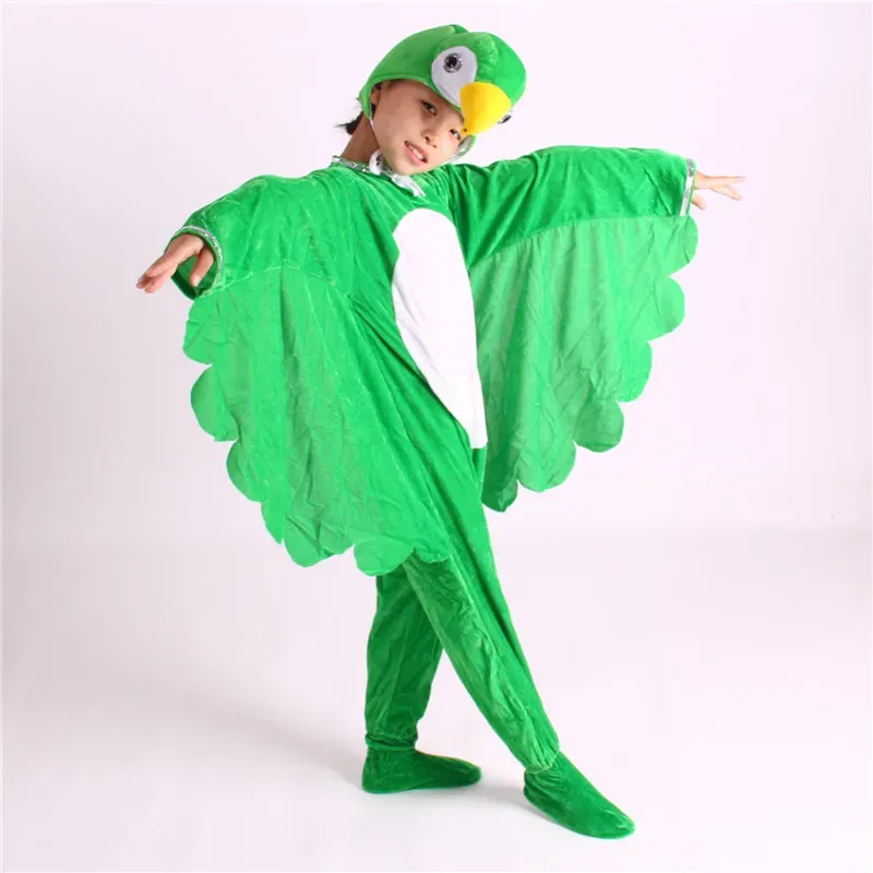 Plush Red and Green Bird and Parrot Animal Shelters Near Me Fancy Dress for Kids and Adults - Perfect for Cosplay, School Shows, and Halloween - Great