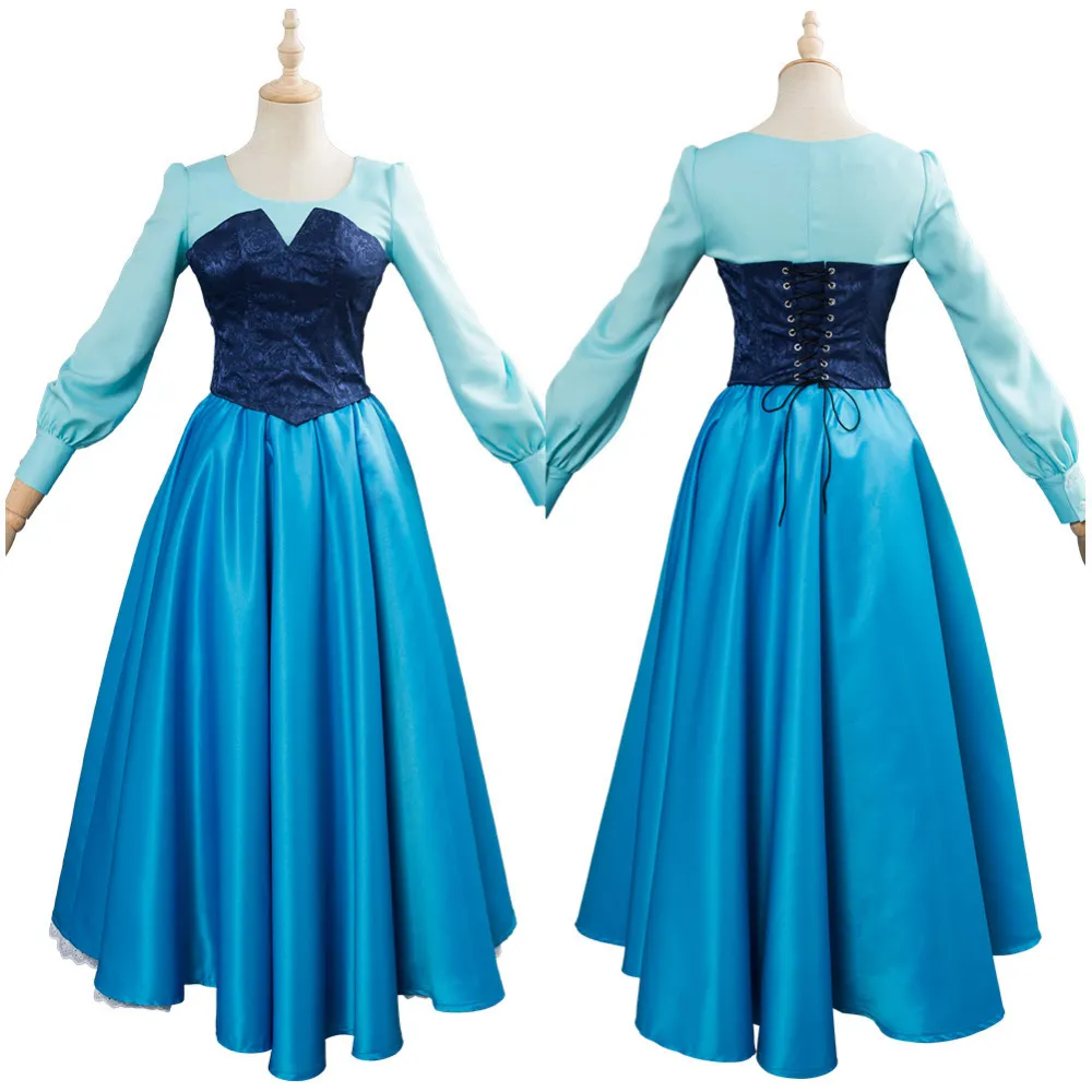 blue dress ariel costume ARIEL Dress Cosplay Costume Walks On Land LITTLE Mermaid Costume Child –  MJcostume main image 1