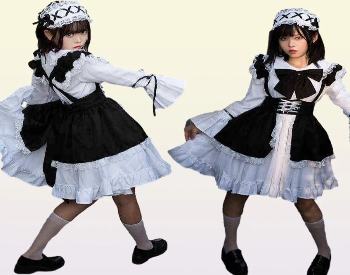 Cute Cafe Maid Costume Anime Lolita Dress Cosplay Outfit Shop