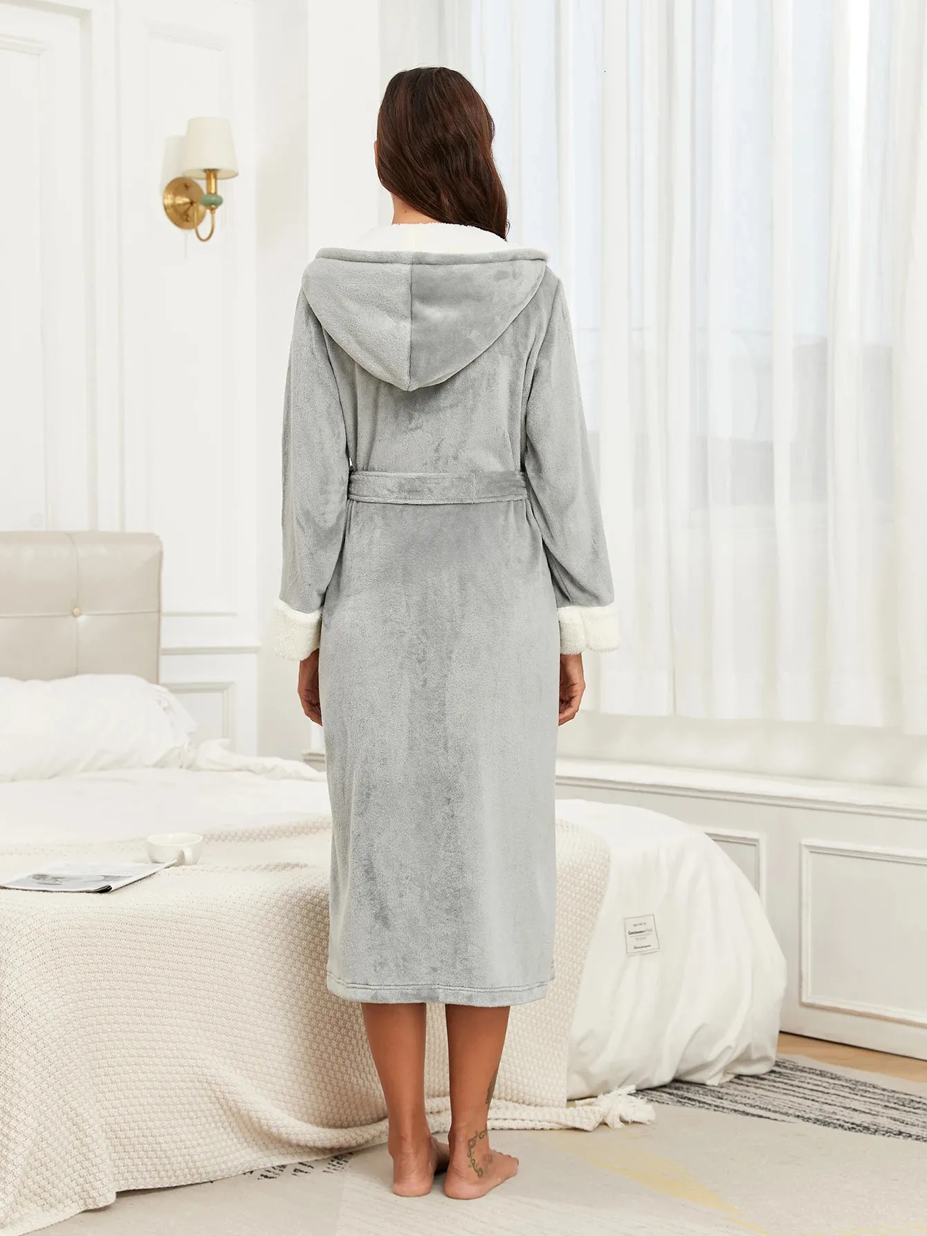 Towelling Dressing Ladies Winter Housecoats Dressing Gown Women&
