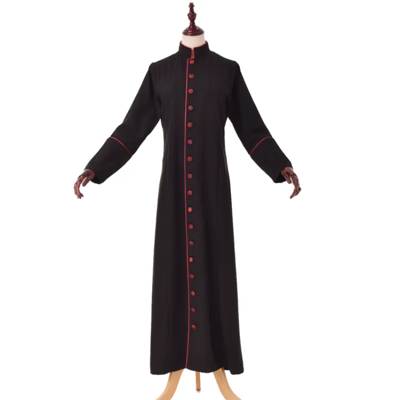 Medieval Black Priest islamic robe for Catholic Church Pastors - Elegant Vestment for Women and Men, Perfect for Clergy Liturgical Mass Medieval Black Priest islamic robe for Catholic Church Pastors - Elegant Vestment for Women and Men, Perfect for Clergy Liturgical Mass