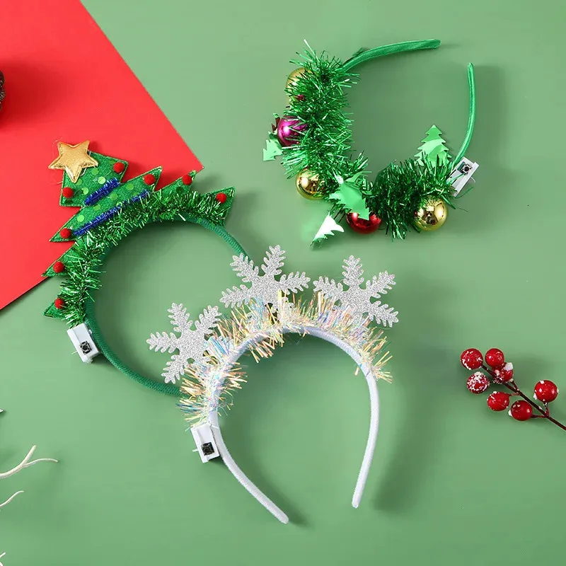 ZQNYCY Christmas Headband With LED Lights Snowflake... From  display picture 1