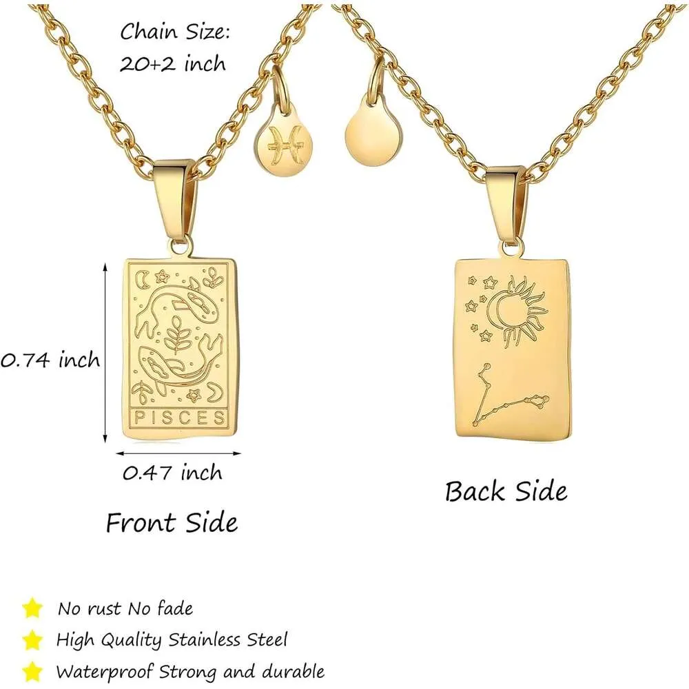 Collier tarot constellation or pour femme étanche_voghion.com