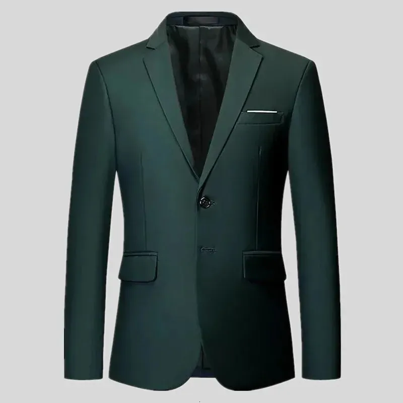 Blazer Informal Para Hombre - Chaqueta De Traje De Un Botón, Ajuste Delgado, Tela Elástica, Varias Tallas