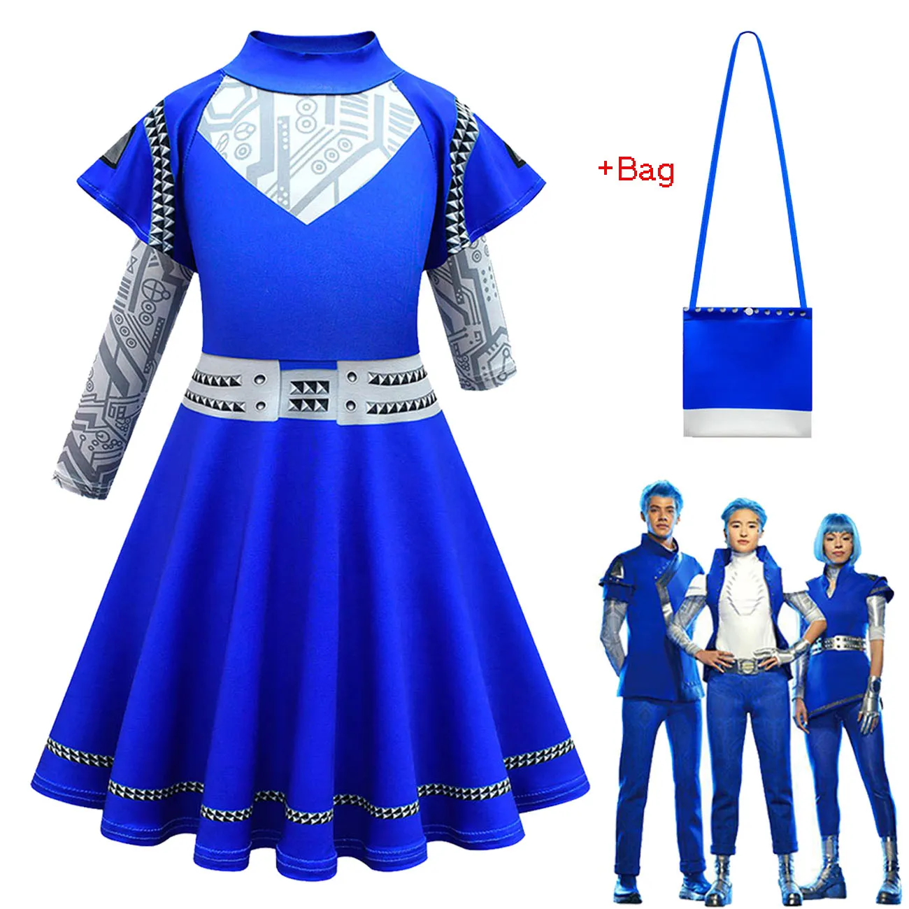 Toddler Cheerleading Dress Zombies Cheerleader Costume For Girls   Alien Addison Costume From Z O M B I E S 3 Movie ZOMBIES 3 Addison Costume - Foto 4