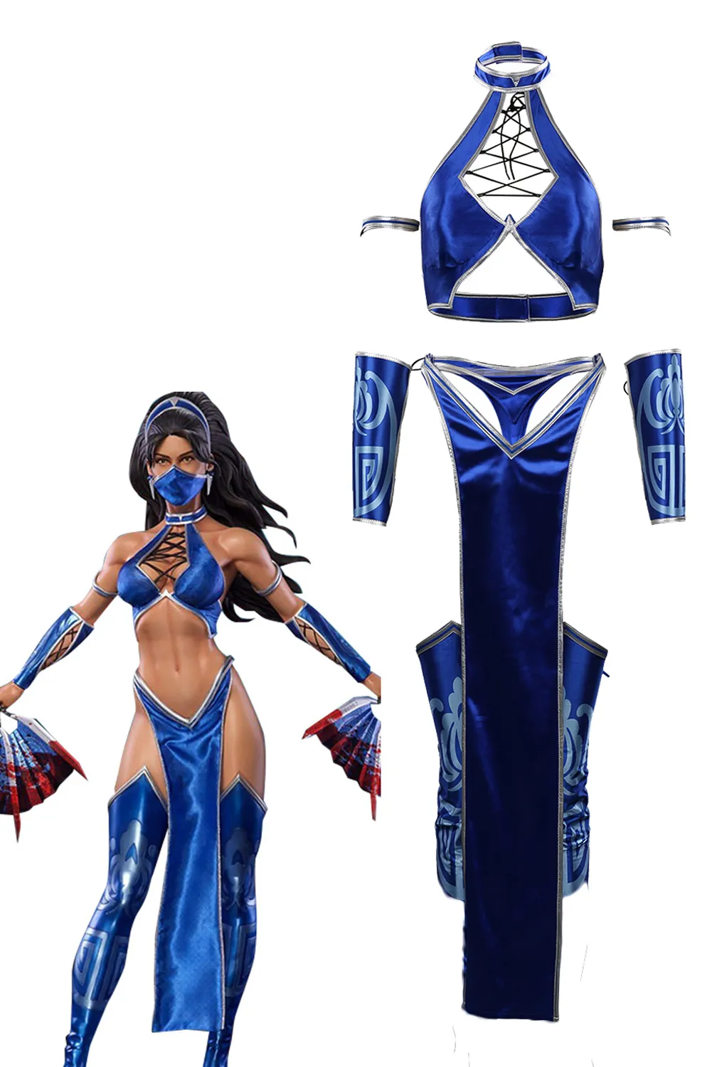 mortal kombat dress halloween costume Look amazing while pretending to be your favorite fighting game and big screen character with this Mortal Kambat Halloween costume modeled after the beautiful and deadly Princess Kitana. Mortal Kombat Mileena Cosplay Costume