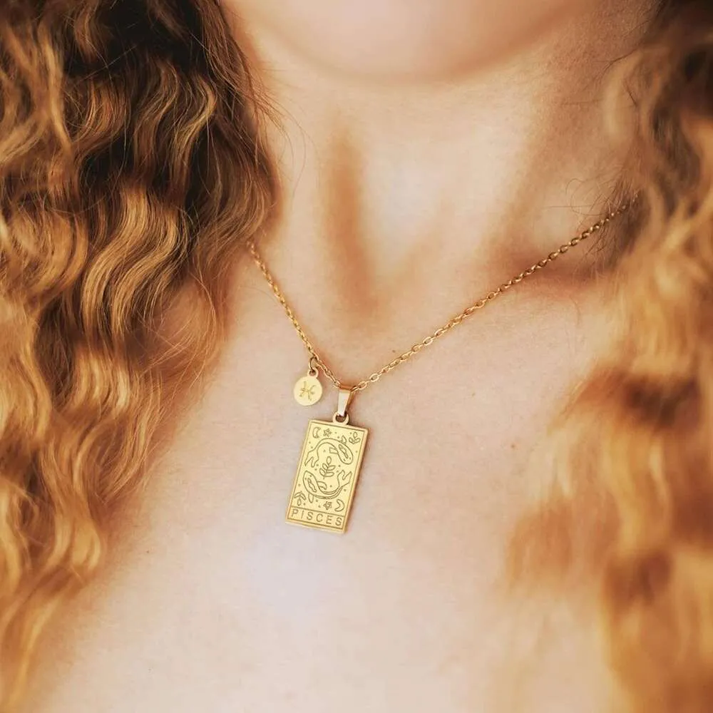 Collier tarot constellation or pour femme étanche_voghion.com