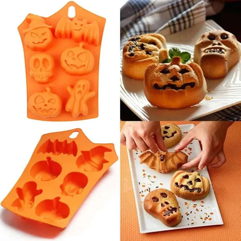 Moule En Silicone Pour Halloween - Formes Araignée, Chauve-souris, Citrouille... - Pour Chocolats, Bonbons, Glaçages - 18 Cavités