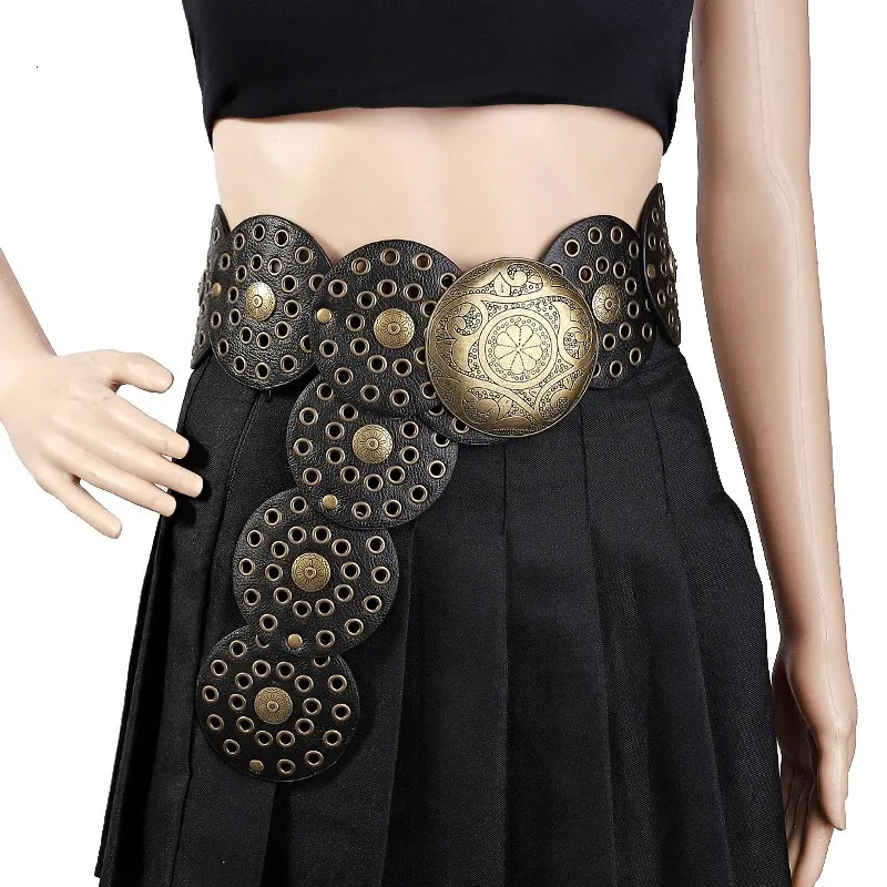 Wide Bohemian PU Leather Belt For Women Retro... From Huan05  display picture 2
