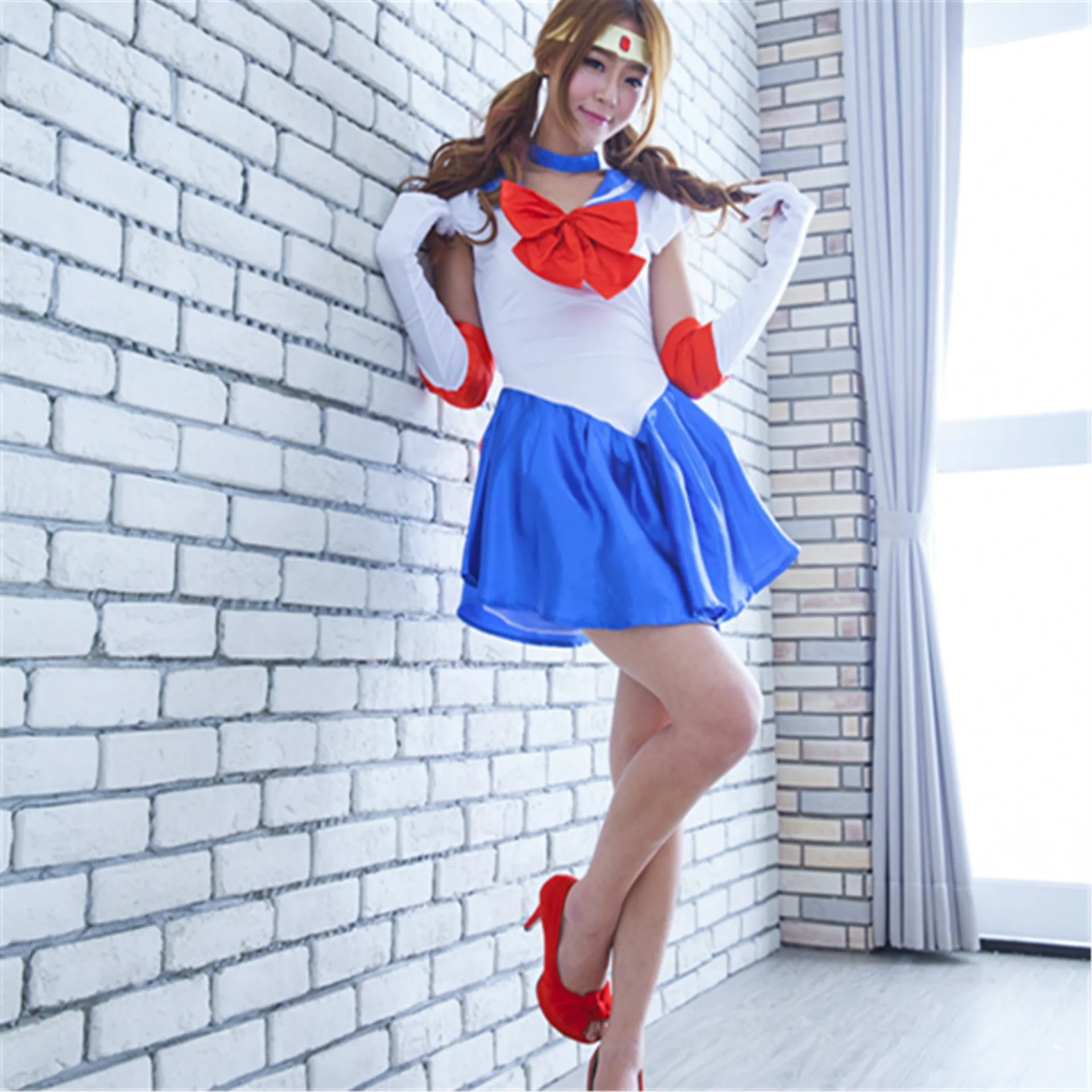 Funidelia Disfraz De Sailor Moon Luna Para Mujer - Cosplay Oficial De Bunny Tsukino, Talla XL Con Vestido, Tiara Y Guantes