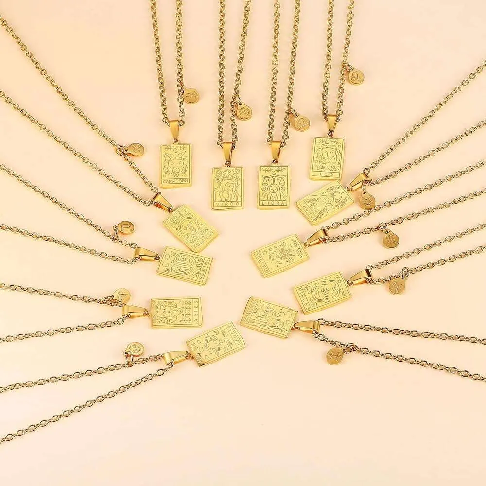 Collier tarot constellation or pour femme étanche_voghion.com