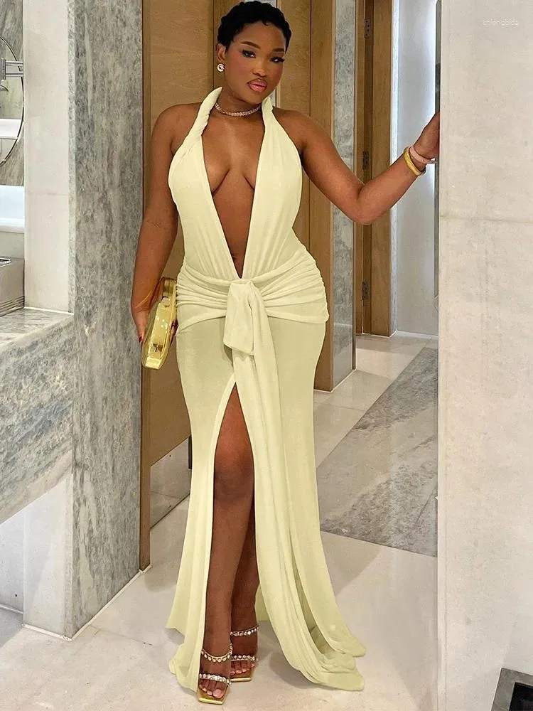 Halter V Neck Sexy Dress Y2K Backless Knot Ribbon... From Cnlongbida,  $18.37 In Bulk | DHgate.Com