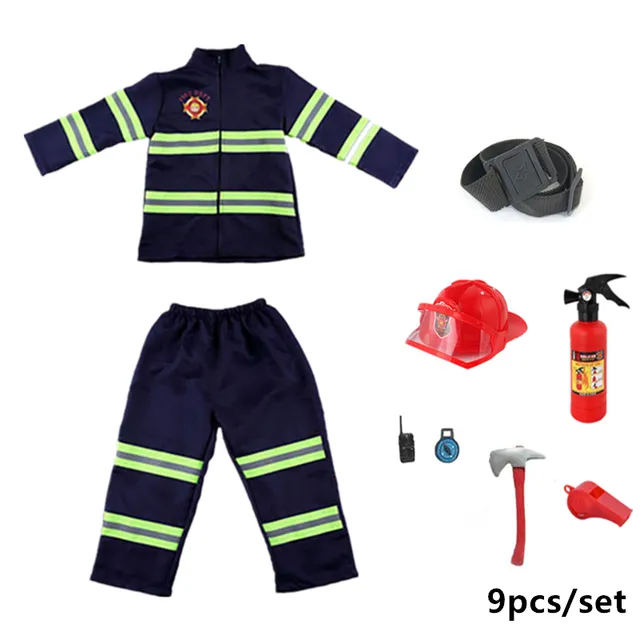Costume Pompiere Bambino, Vestito Pompiere Bambino, Costume Carnevale