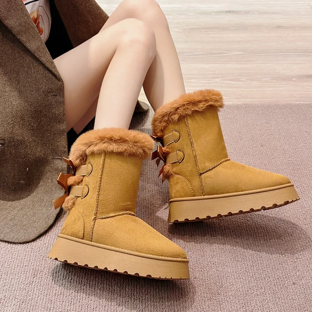 Designer sneeuwlaarzen voor dames, warm gehouden in beige, camel en zwart, casual schoenen voor binnen en buiten, sneakers._voghion.com