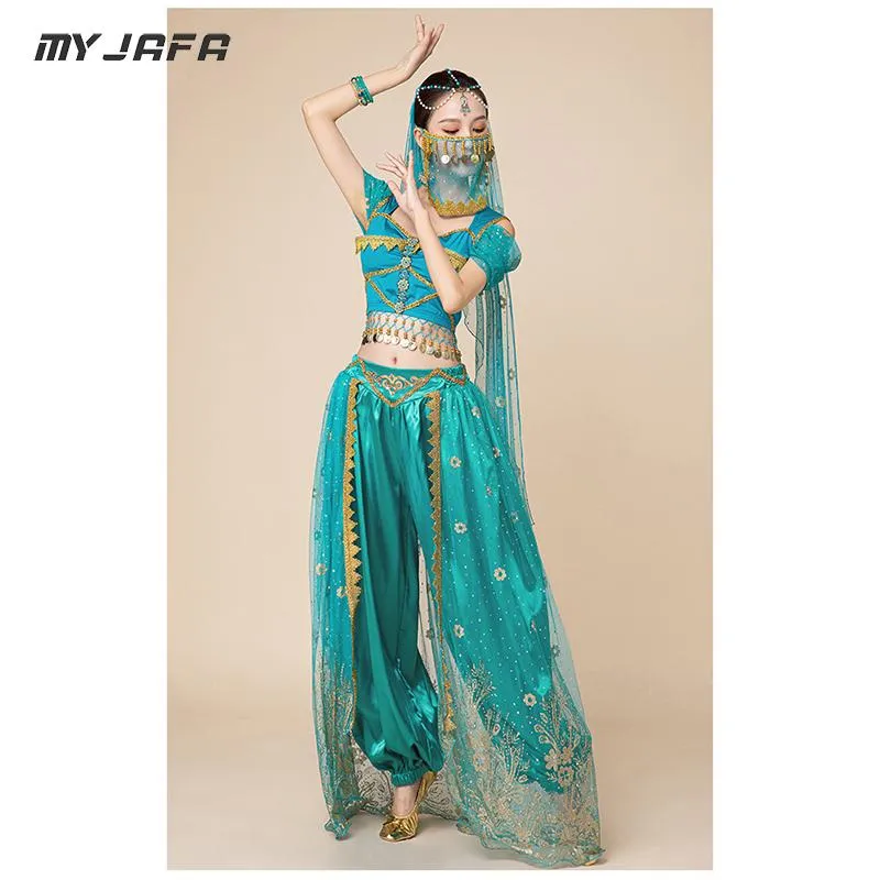 Princess Jasmine Cosplay Costume Set for Women Bollywood Indian Arabian  Dance Outfit from Dhgate Others Apparel - price 42.17