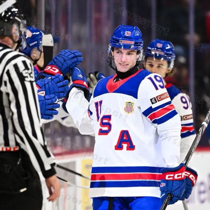 USA 2024 IIHF World Juniors Champion Hockey Jersey Ryan USA 2024 IIHF World Juniors Champion Hockey Jersey Ryan