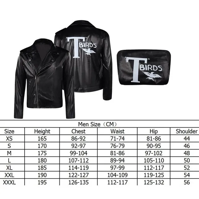 green emerald velvet dress Black T-Bird Jacket - Grease - Costume - Men
