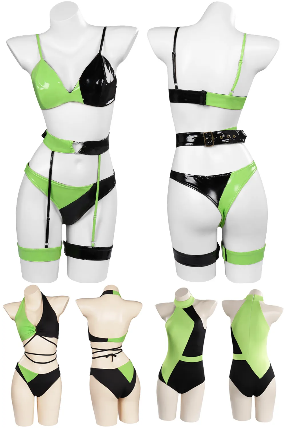 Shego Cosplay Fantasia Sexy Lingerie Set Cartoon Kim... From  Uledemode_official, $16.42