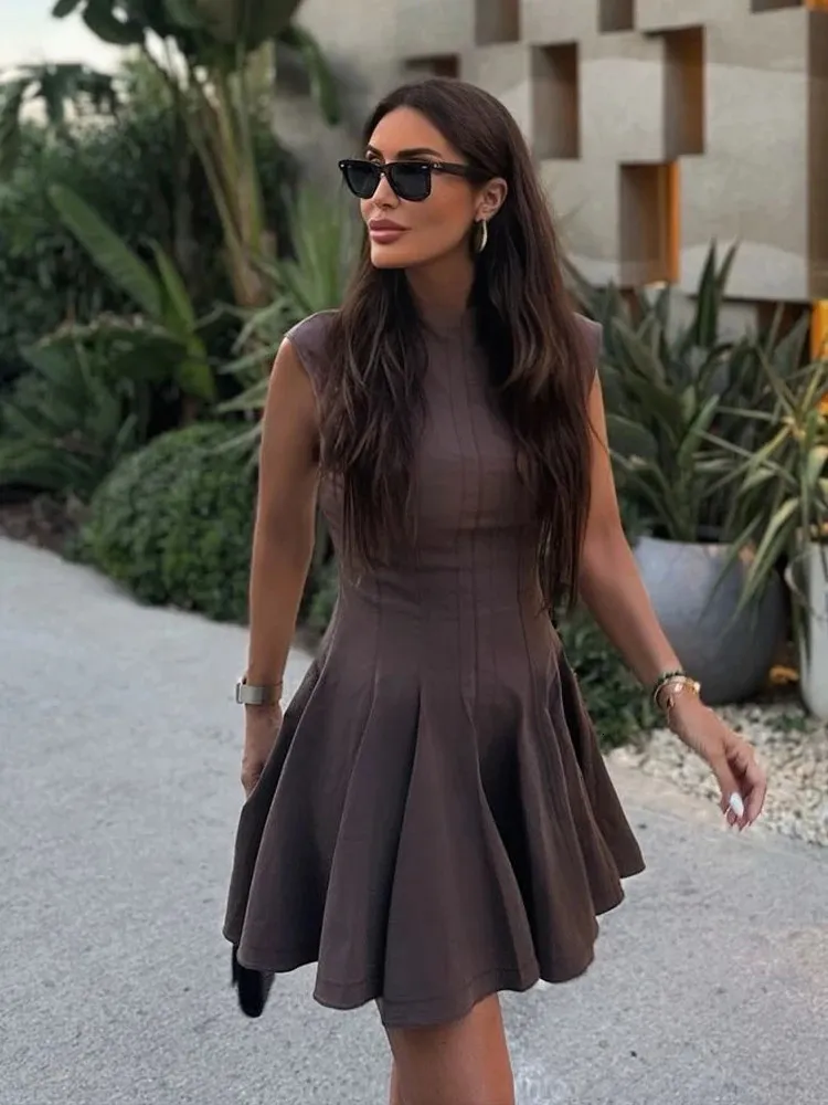 Petite Evening Wear Dresses, Slim Dresses Chic Mini Pleated Dress:  Sleeveless, Elegant Short Dress For Womens Evening Party And Club, Y2K  Fashion Street Style Vestidos From Shen012001, $19.25 In Bulk | DHgate.Com