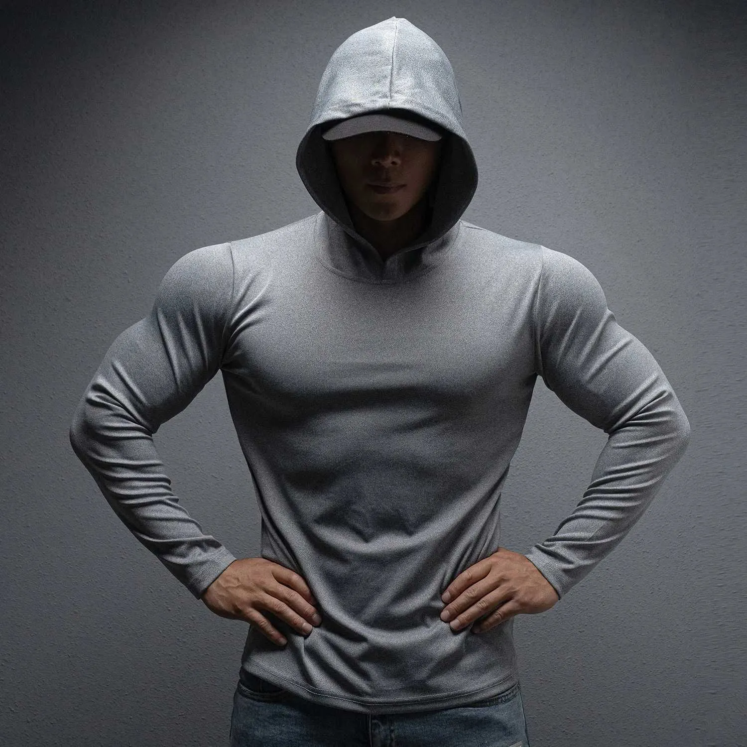 Save Big on Bulk Men's Fitness T Shirt Mens Sleeveless Gym Hoodie  Spring/Autumn Fitness T Shirt Long Sleeve, Quick Dry, Tight Fit, Exercise  Top, Thin
