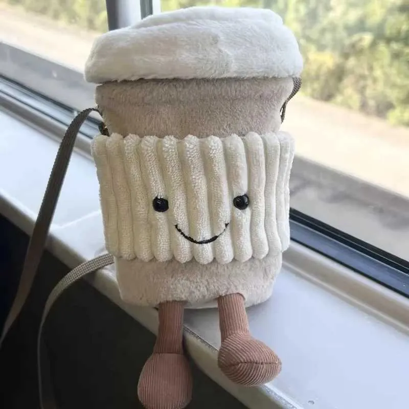 Cute Coffee Cup Shoulder Bag For Girls, Fun Crossbody Bag With