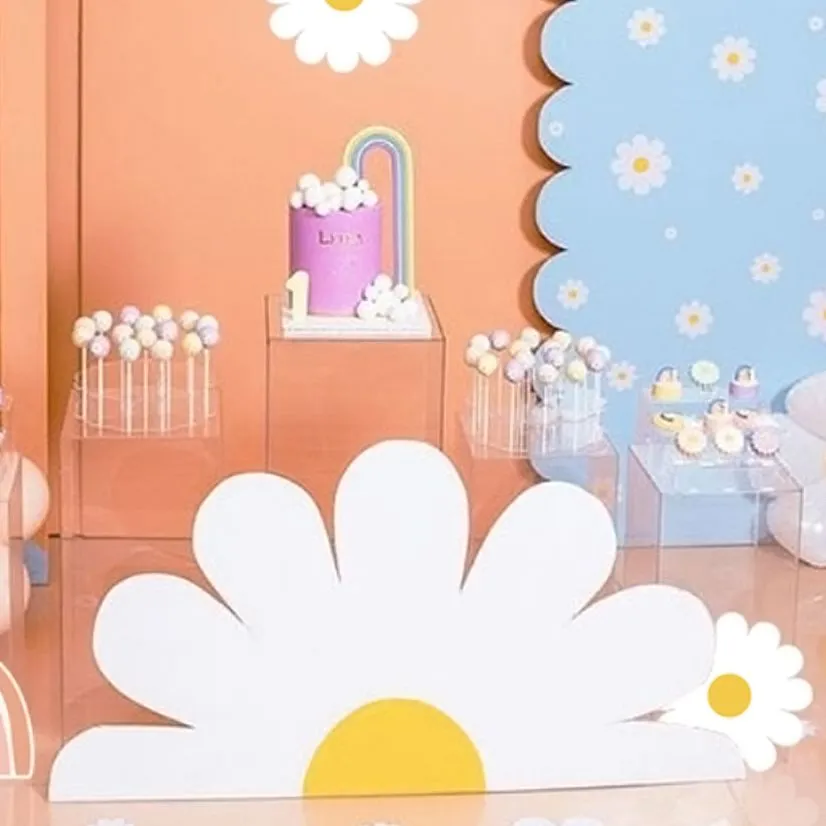 8 Inch Pastel Paper Daisy Flowers - Pack Of 6 For Spring Decor & Party Backdrops