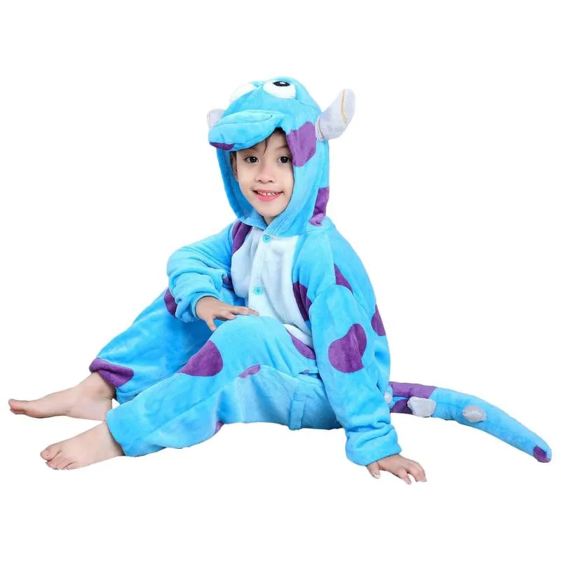 Animal Onesies Soft Flannel Costume: Kids Dinosaur Onesie Pajamas