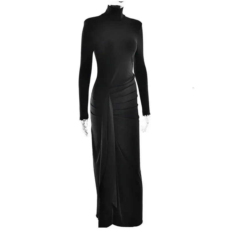 black long sleeve chiffon ruched bodycon dress Maxi Dress: Find Ruched, Styles while sophisticated pleating adds