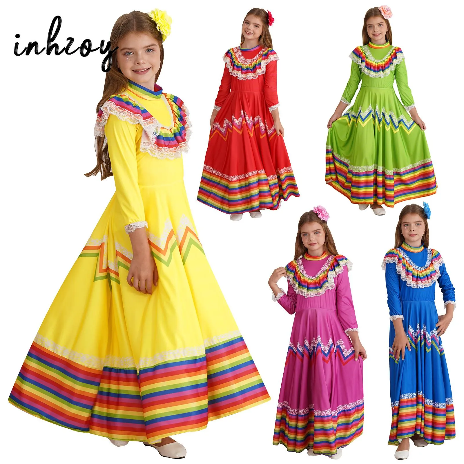 ladies mexican fancy dress LADIES MEXICAN GIRL COSTUME WILD WESTERN FANCY DRESS OUTFIT STRIPED PONCHO DRESS