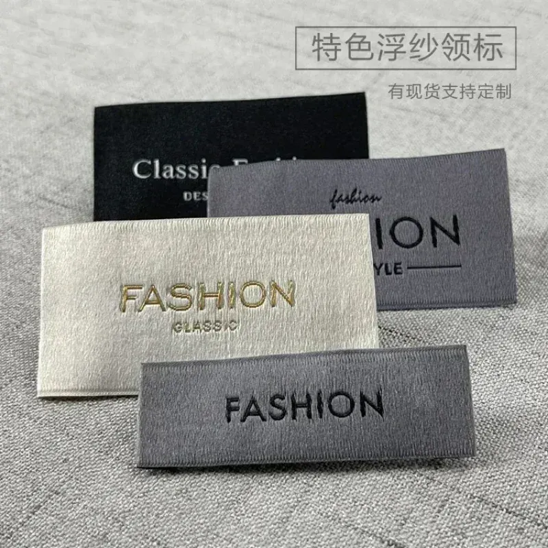 High-End Clothing Collar Calibration Woven Mark: Custom, High-Density ...