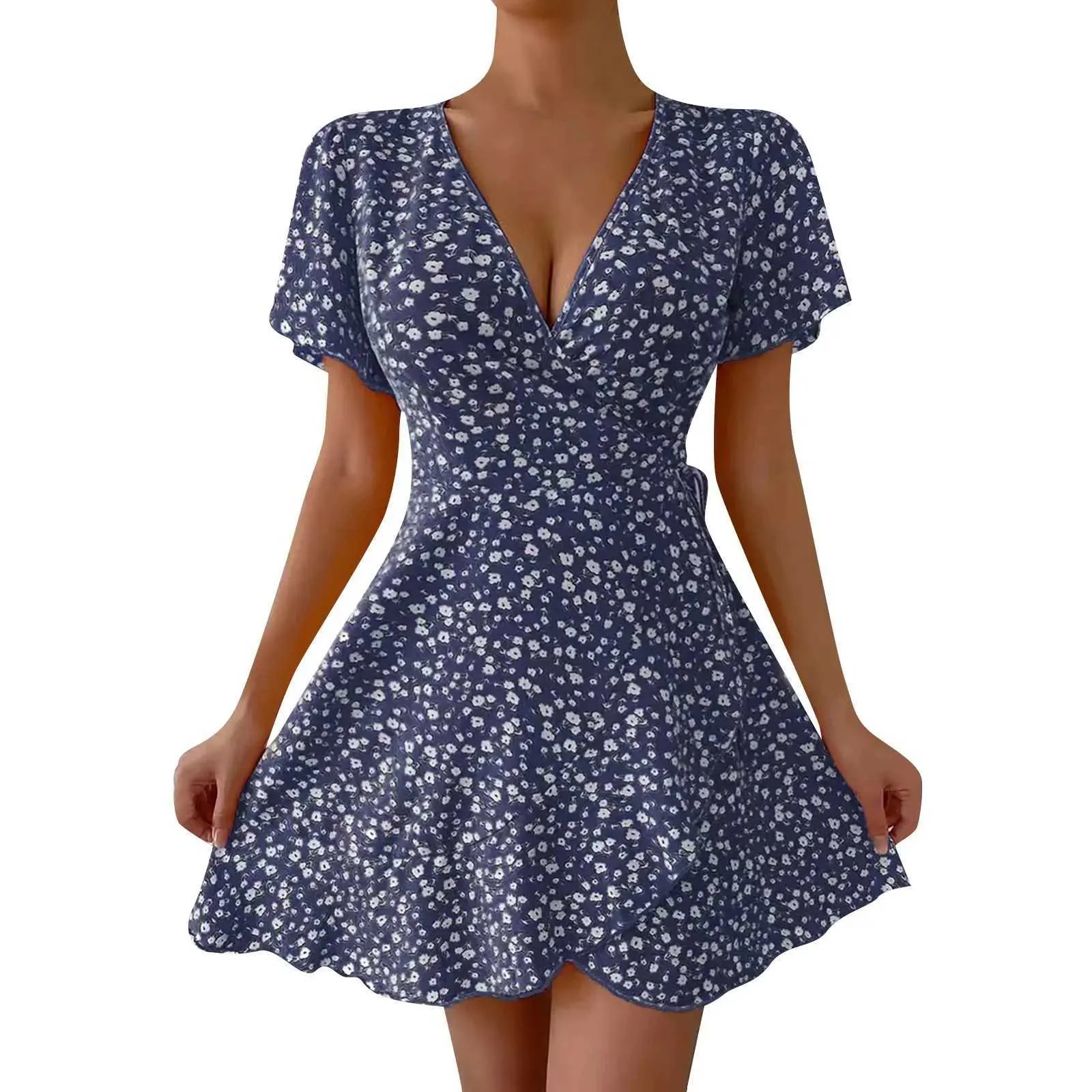 M250109 Womens Summer Dress Casual V Neck Lace... From Jichang_store1,  $9.61 In Bulk | DHgate.Com
