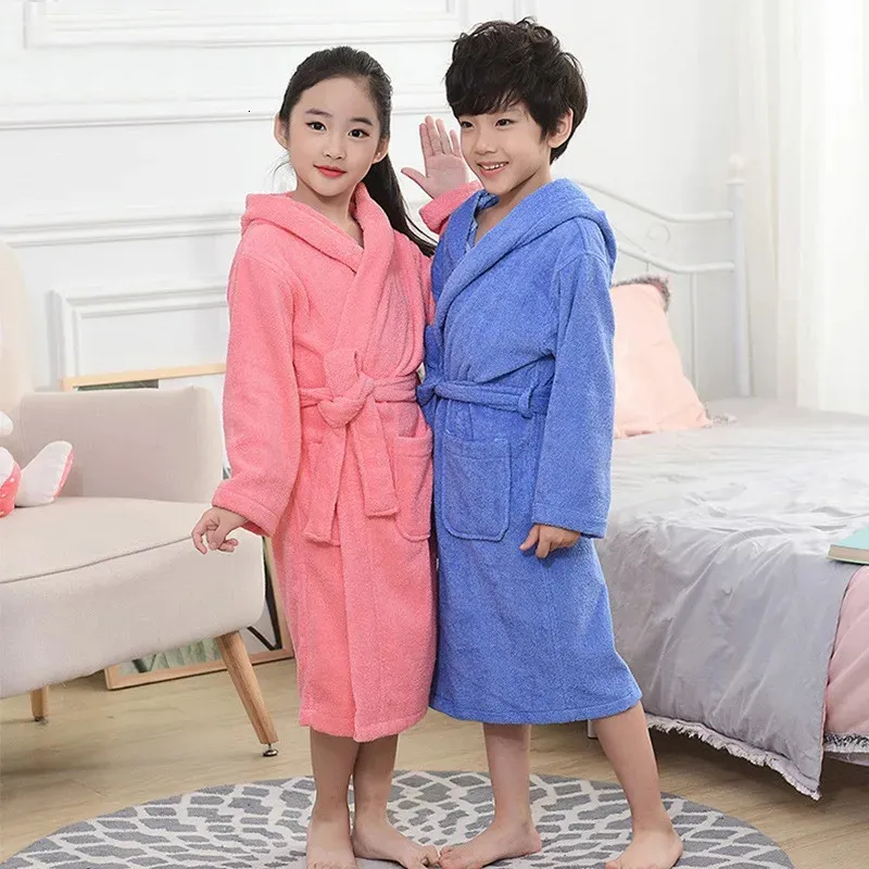 childrens cotton dressing gown Classic Long Sleeve Night Gown White Night dress for girls