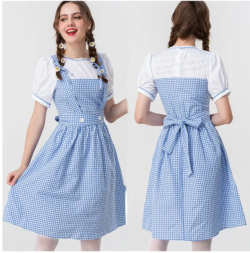 blue gingham dress costume Dorothy Midi Dress
