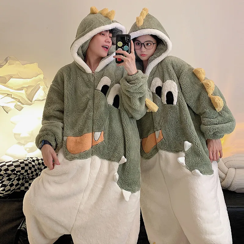 Kigurumis Dinosaur Pajamas Thick Velvet Hooded From Dh2958055