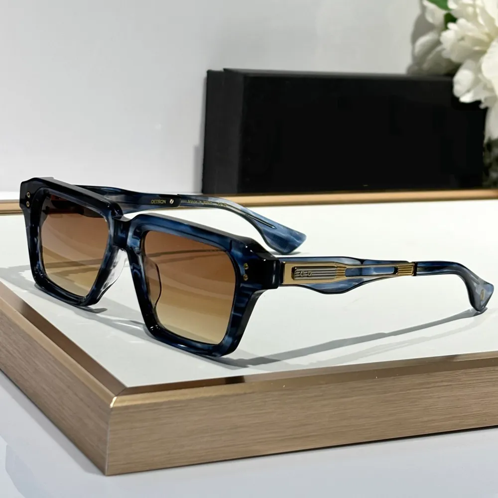 Square Sunglasses Detron Blue/Brown Lens Men Women Stylish  display picture 3