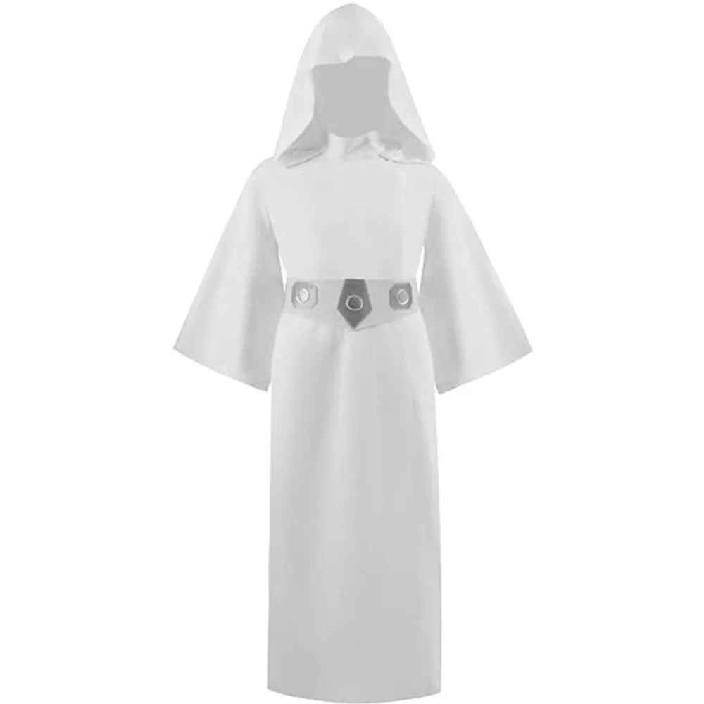 Kids Princess Leia Costume Halloween Suit Classic Deluxe White Hooded Girls Dress Leia Outfit Halloween Cosplay for Child Kids Princess Leia Costume Halloween Suit Classic Deluxe White Hooded Girls Dress Leia Outfit Halloween Cosplay for Child